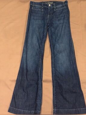 Dark Denim Flare Jeans 6 AE Dark Rinse Low Rise 70s 90s